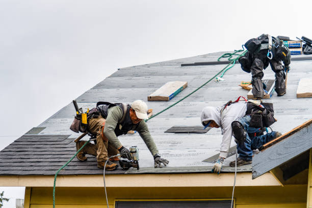 Professional Emergency Roof Repair technician working in Lebo, KS